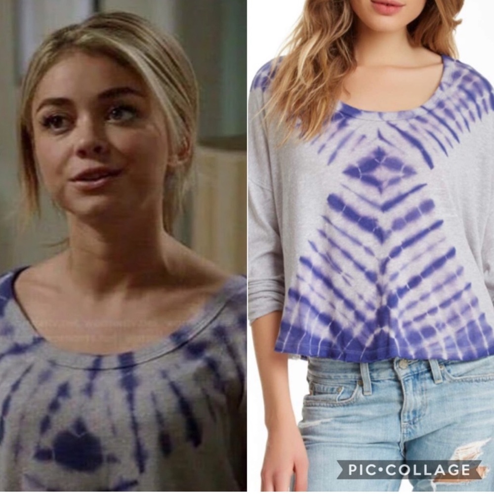 We The Free Sarah Hyland Tie-Dye Crop Top